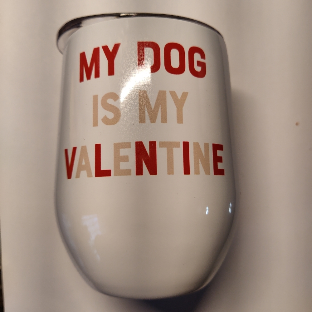 Mugsby Wine Cup Dog Valentine brand new